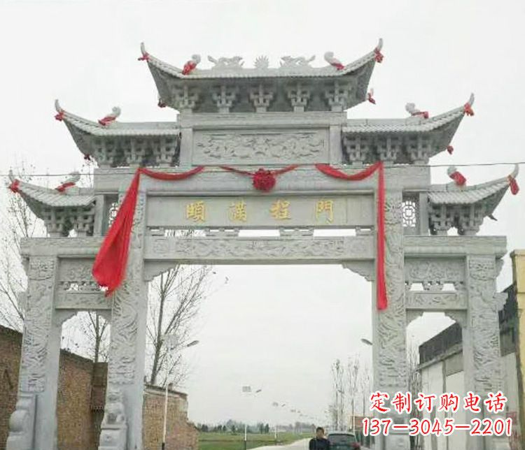 丽水牌坊雕塑纪念历史,传承文化