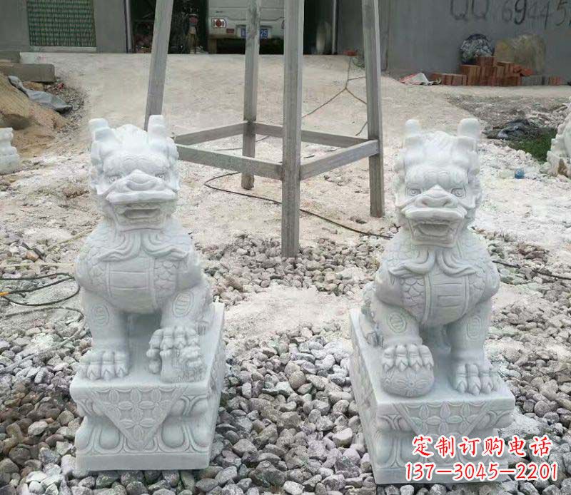 丽水麒麟门口镇宅招财石雕