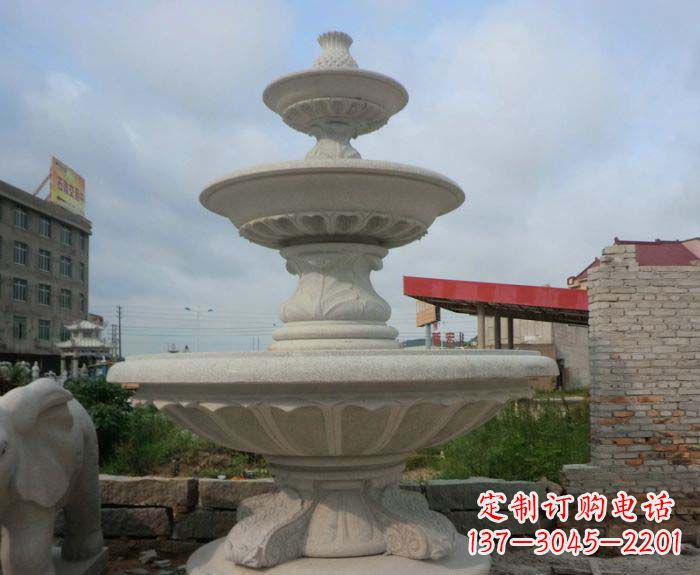 丽水喷泉雕塑灵动精致的大理石美