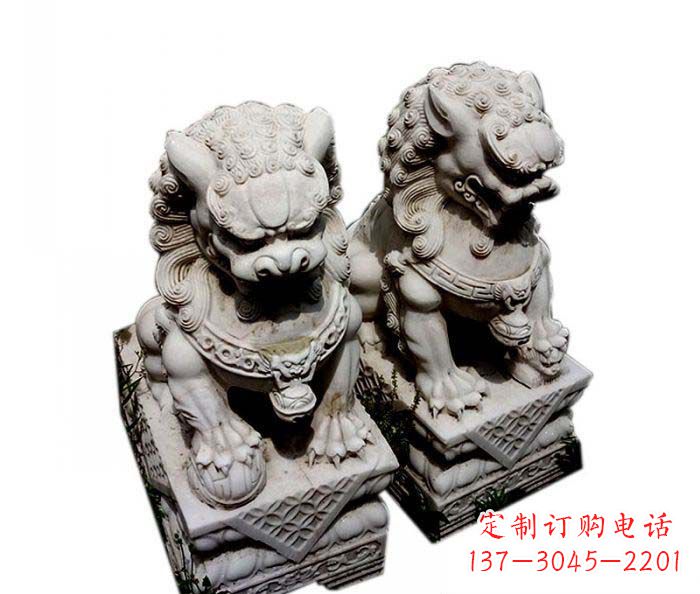 丽水大理石仿古石狮子雕塑