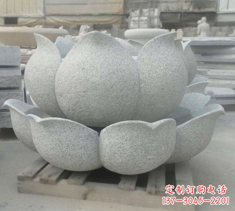 丽水高雅精美的大理石公园莲花喷泉雕塑