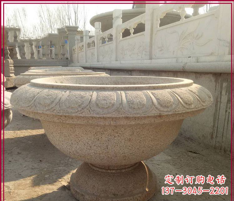 丽水大理石花盆雕塑