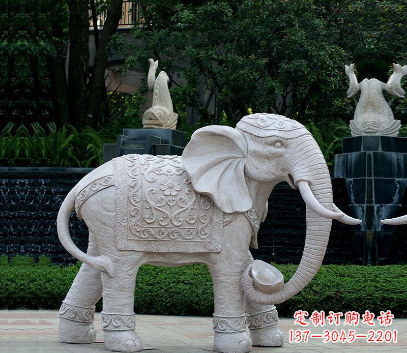 丽水大理石卷鼻动物大象