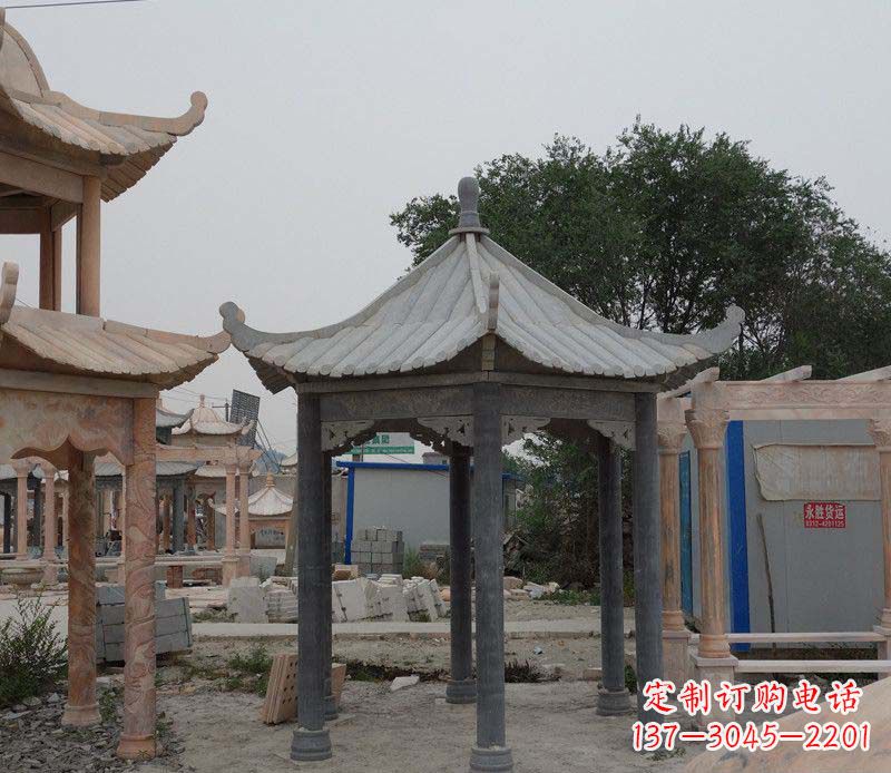 丽水大理石凉亭精美石雕