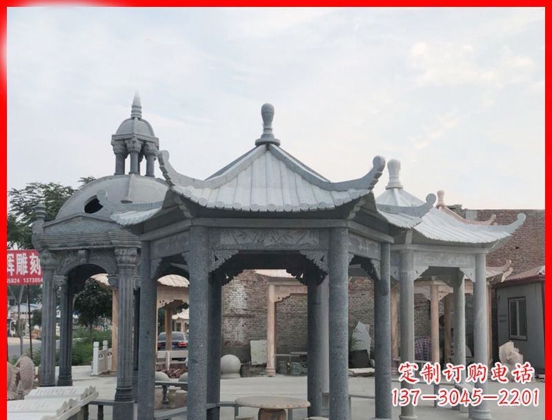 丽水六角凉亭石雕