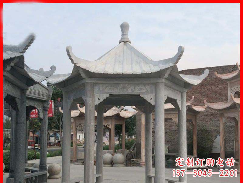 丽水大理石凉亭石雕