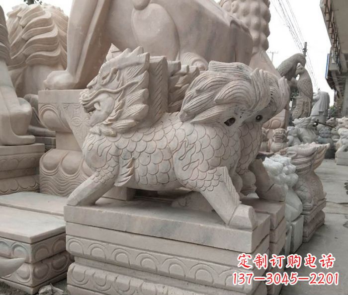 丽水大理石麒麟古代神兽石雕