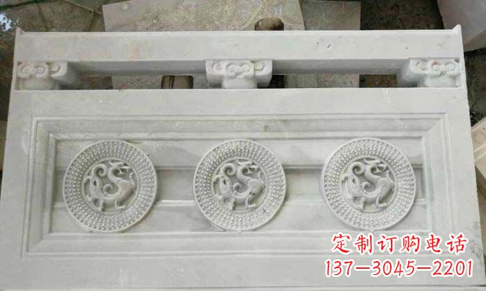 丽水精美青龙石浮雕栏板雕塑
