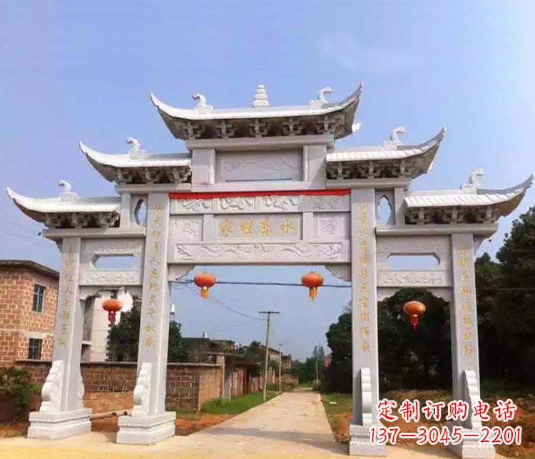 丽水大理石牌坊石雕