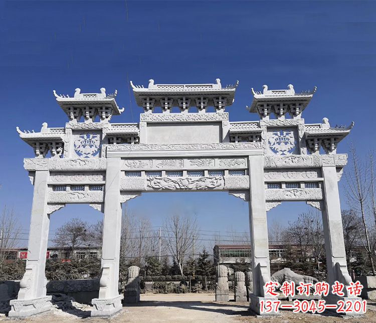 丽水特色大理石牌坊石雕