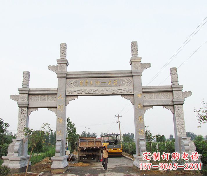 丽水大理石牌坊石雕,艺术精髓永不凋零