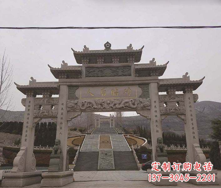 丽水大理石牌坊石雕,精美别致,艺术魅力无限