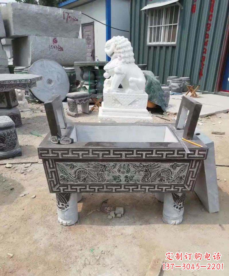 丽水精美大理石香炉雕塑