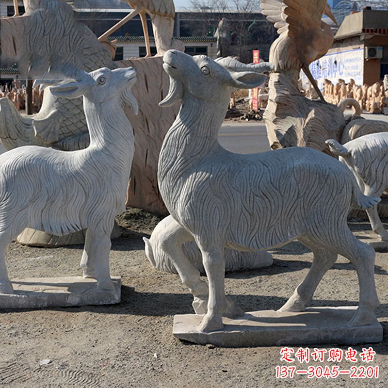 丽水大理石精美羊雕塑
