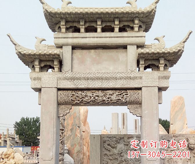 丽水特色大理石牌坊石雕