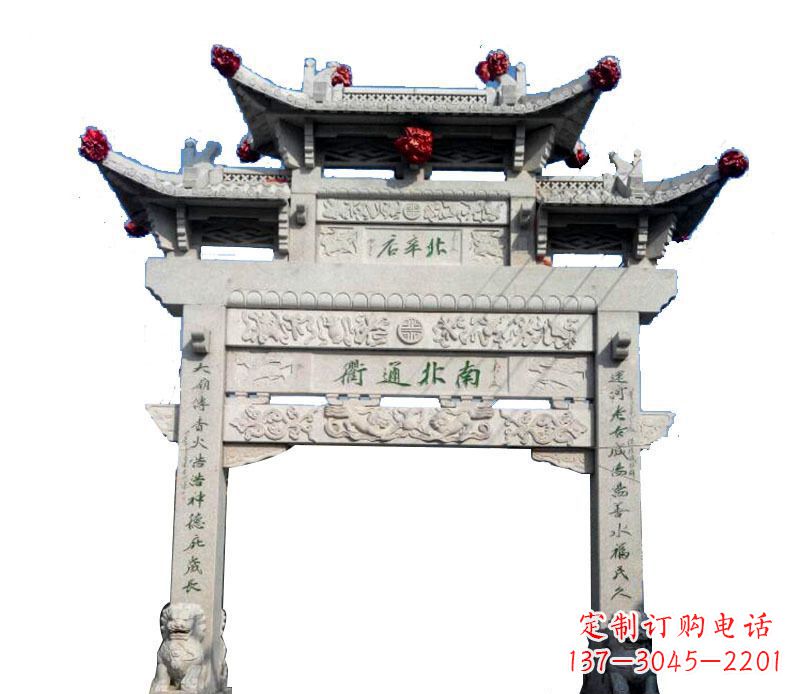 丽水精美石牌坊雕塑