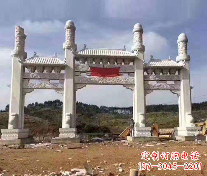 丽水 道路大理石牌坊雕塑