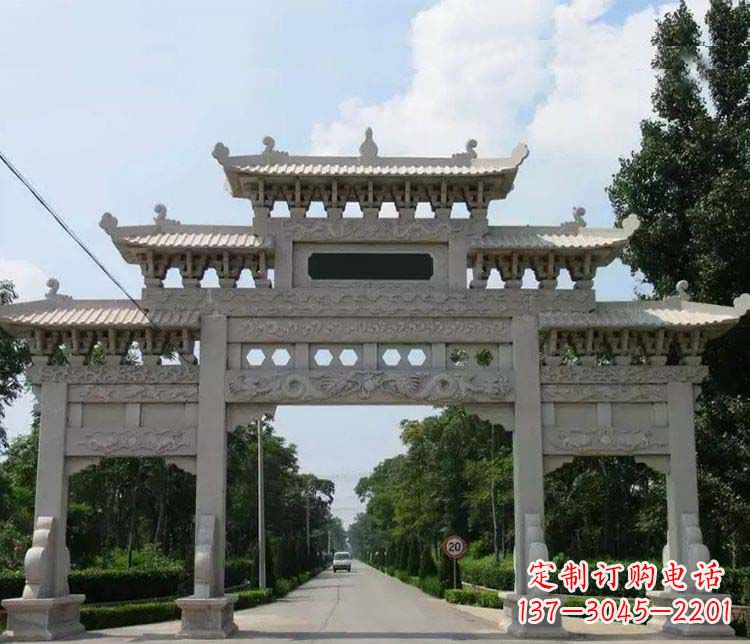 丽水定制牌坊雕塑,传承中国传统文化