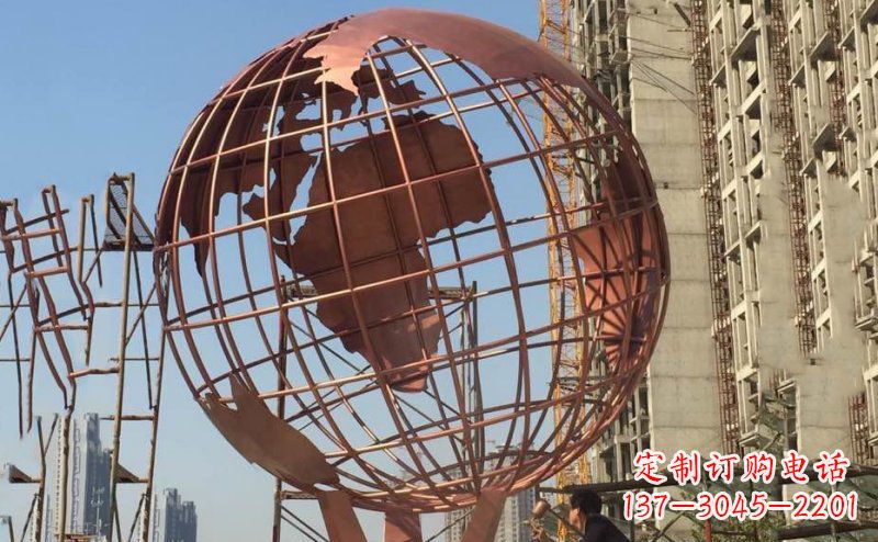 丽水锻铜不锈钢地球雕塑