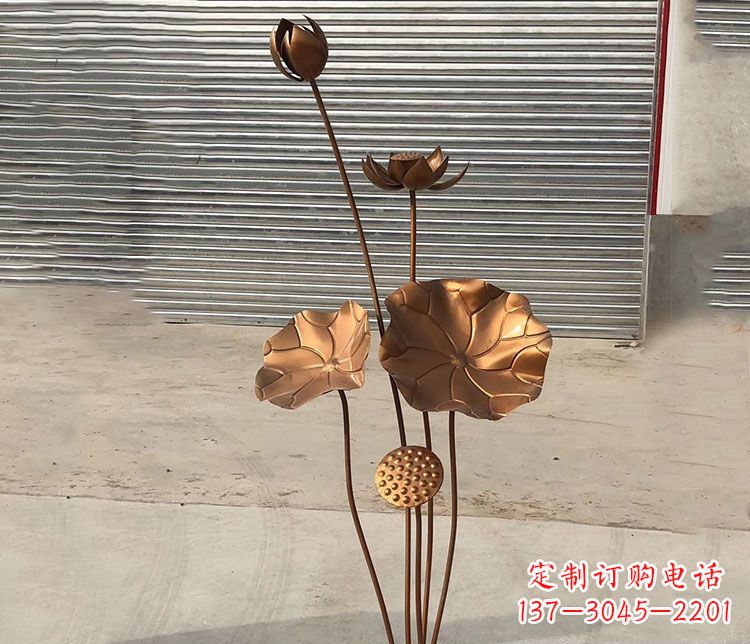 丽水锻铜不锈钢荷花雕塑