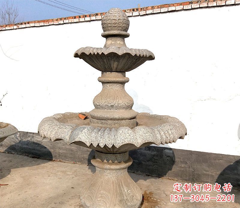 丽水多层户外喷泉石雕让您的空间更加浪漫