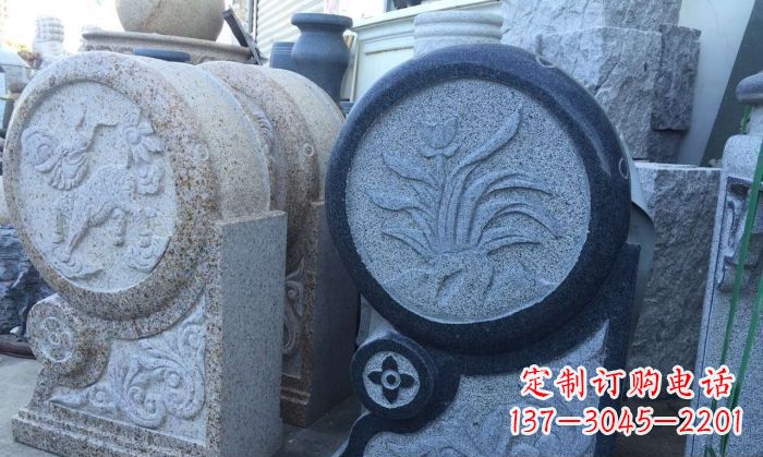 丽水仿古抱鼓石招财石门墩