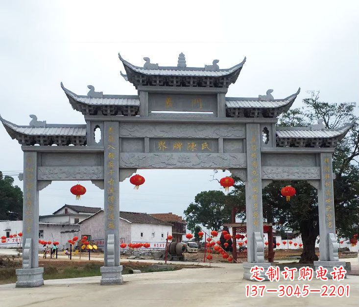 丽水精美仿古牌坊石雕