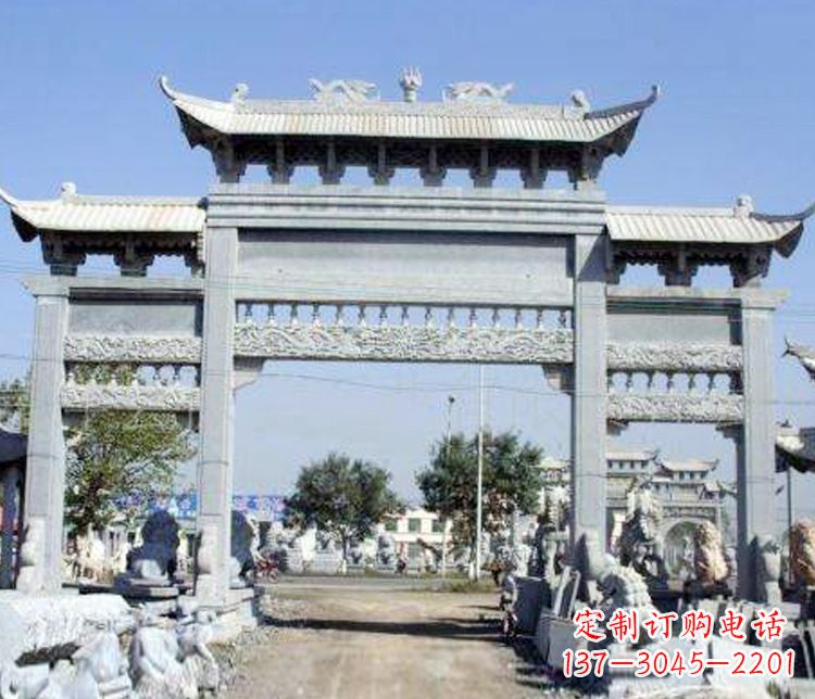 丽水仿古牌坊石雕精美定制