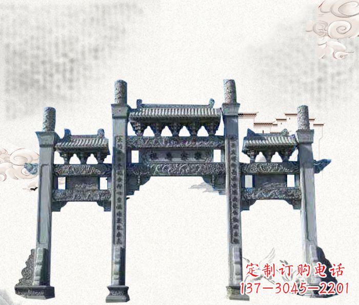 丽水精美仿古牌坊雕塑