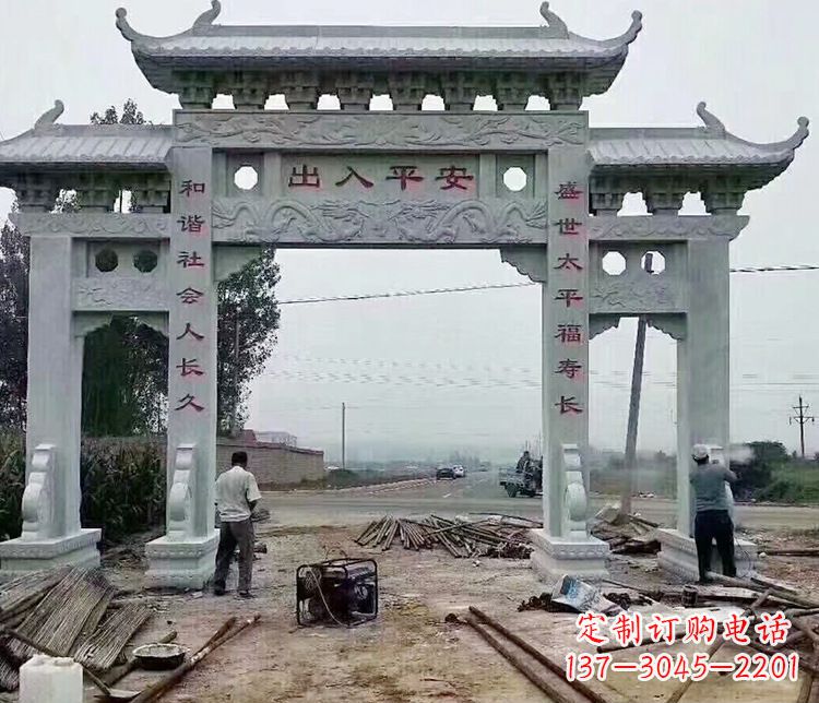 丽水仿古石牌坊石雕