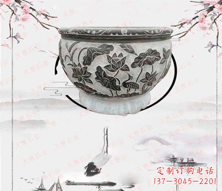 丽水仿古石水缸石浮雕石雕，欧式古典设计