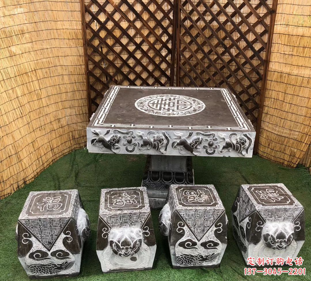 丽水仿古石桌凳公园景观石雕
