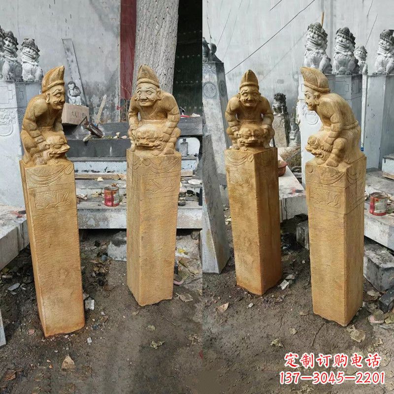 丽水经典仿古拴马桩雕塑