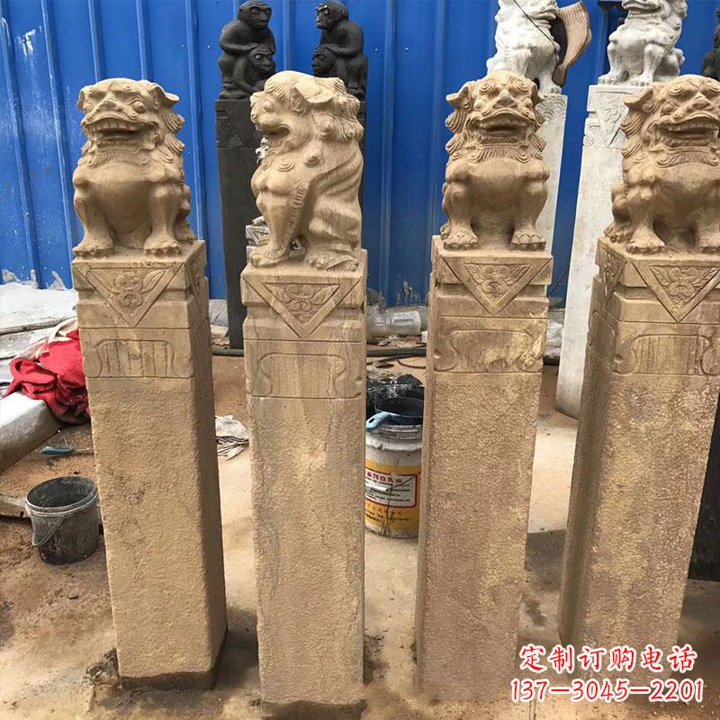 丽水仿古拴马桩石雕塑——傅雕你的精美时光