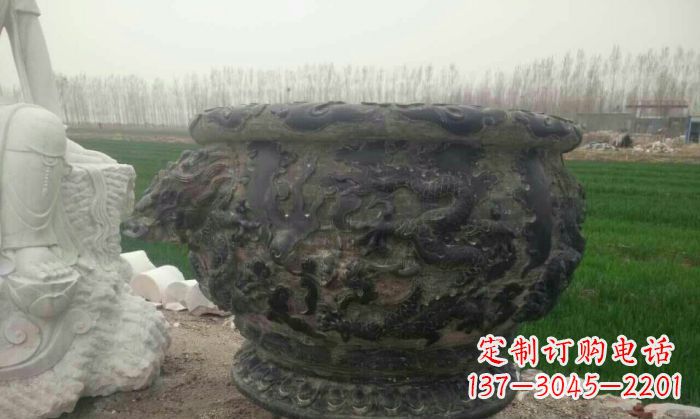 丽水仿古圆形水缸石雕