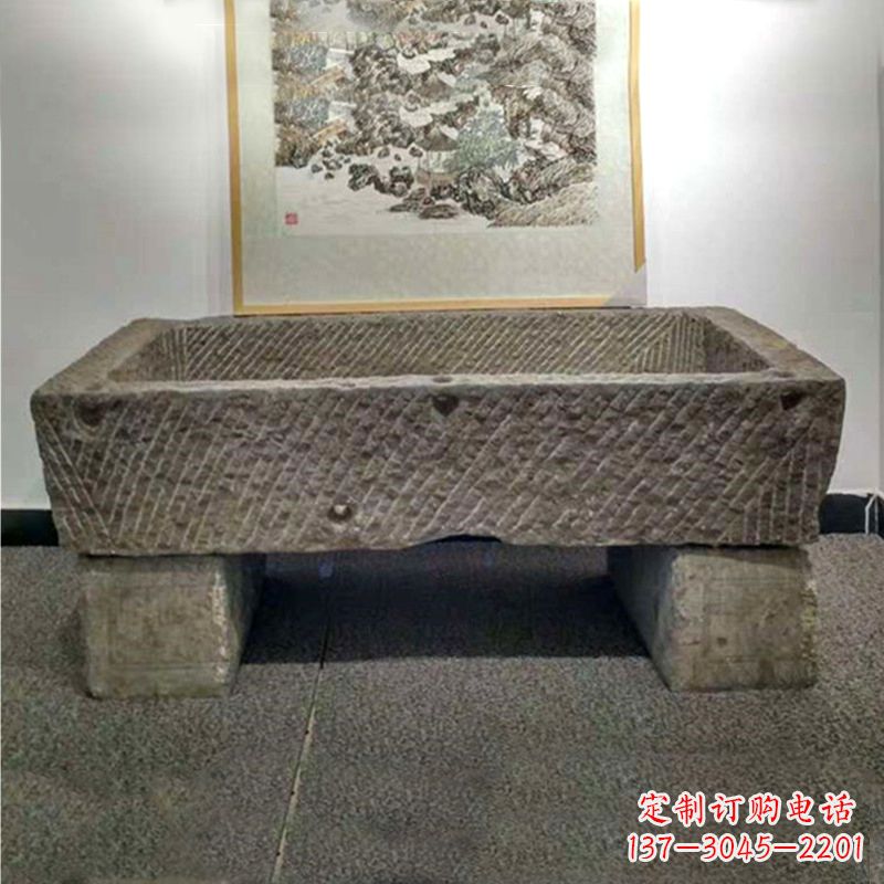 丽水仿古做旧石槽雕塑