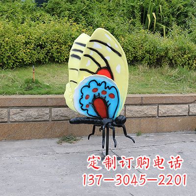 丽水大号黄色蝴蝶雕塑