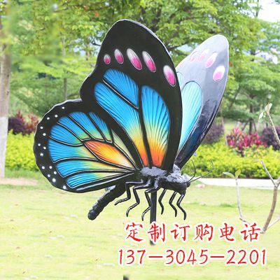 丽水蓝蝴蝶雕塑-让你的室内空间焕发生机