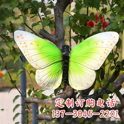 丽水浅绿色蝴蝶雕塑