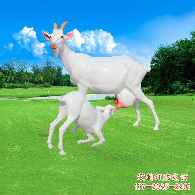 丽水精美仿真羊羔羊跪乳雕塑