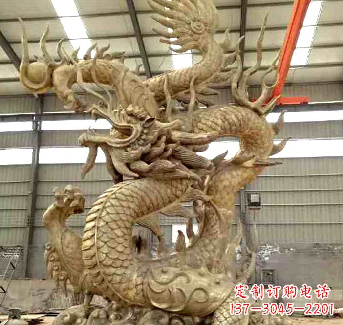 丽水精美铜龙雕塑