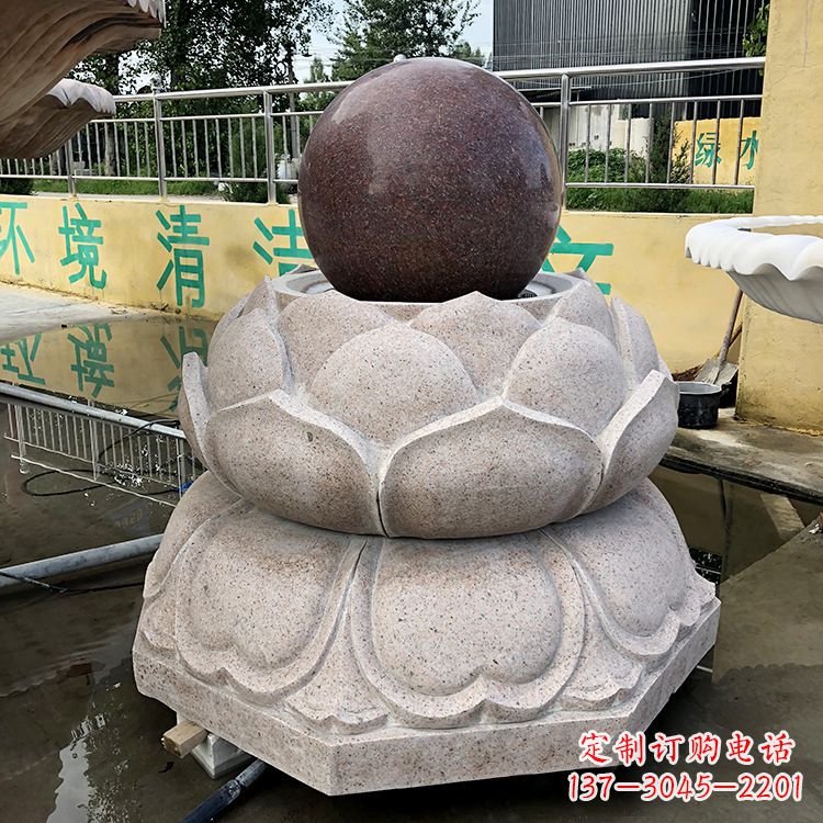 丽水金色彩绘风水球雕塑