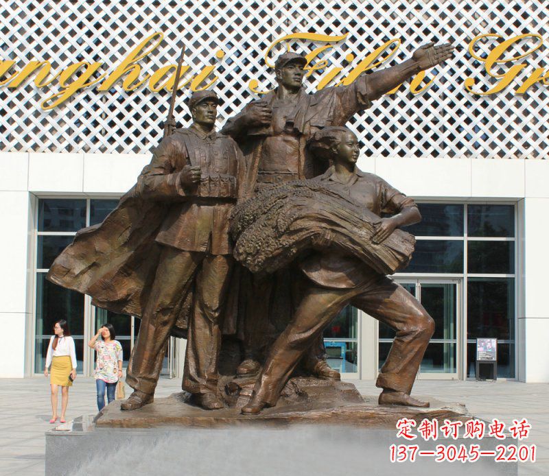 丽水革命战士铜雕