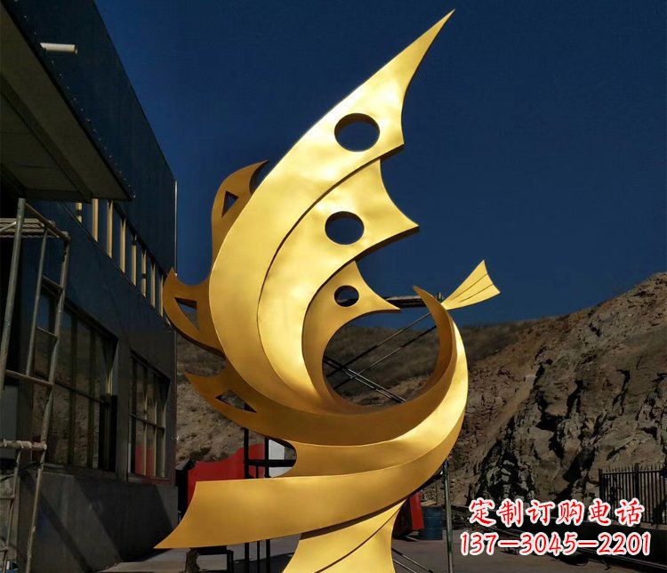 丽水精美不锈钢抽象凤凰景观雕塑