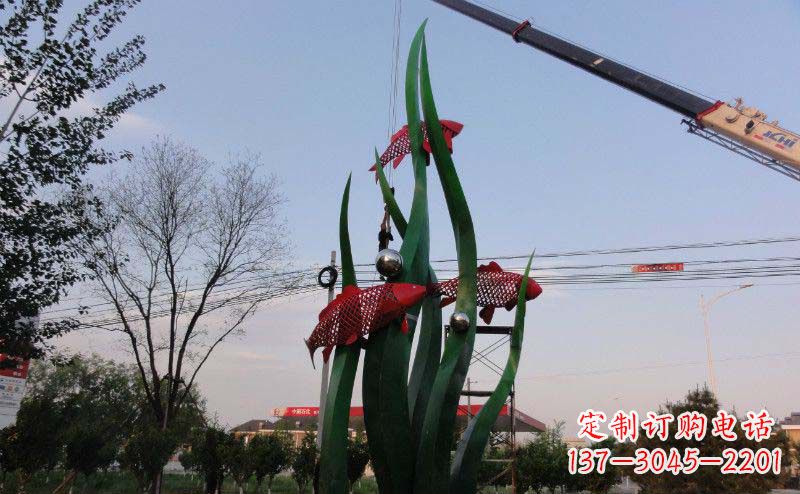 丽水欧洲风格鲤鱼不锈钢雕塑