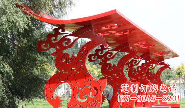 丽水新潮不锈钢公园凉亭雕塑