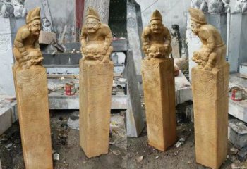 丽水经典仿古拴马桩雕塑