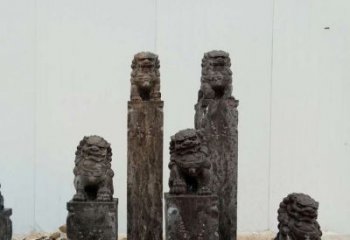 丽水复古风格拴马桩雕塑