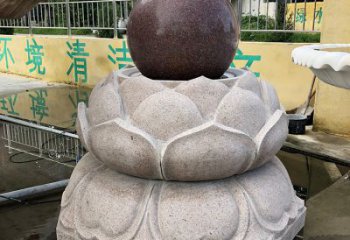 丽水金色彩绘风水球雕塑