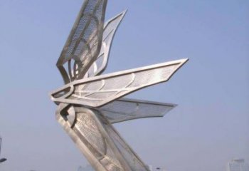 丽水大型不锈钢蝴蝶翅膀雕塑